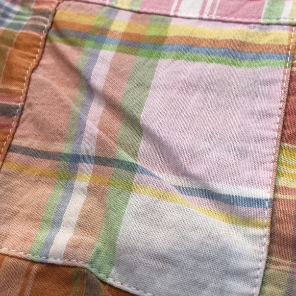 Cape Madras Wrap Skirt Size Small Orange Pink - Picture 11 of 11